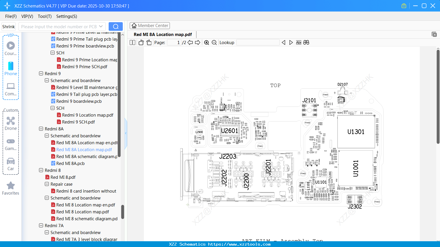 Xiaomi Redmi 8A Location Map